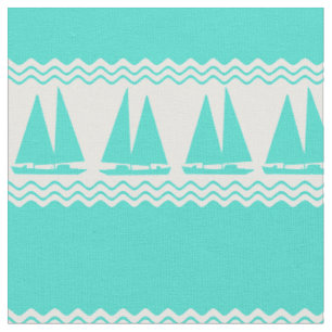 Blue Nautical Sailboat Coasters Stripes Stoff