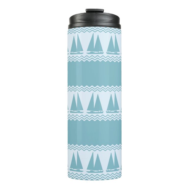 Blue Nautical Thermosbecher (Vorderseite)