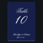 Blue Nautical Wedding Platzkarten Tafelkarten Tischnummer<br><div class="desc">Blue nautical wedtical Platzkarten Tischkarten mit individualisierbarem Text</div>