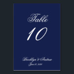 Blue Nautical Wedding Platzkarten Tafelkarten Tischnummer<br><div class="desc">Blue nautical wedtical Platzkarten Tischkarten mit individualisierbarem Text</div>