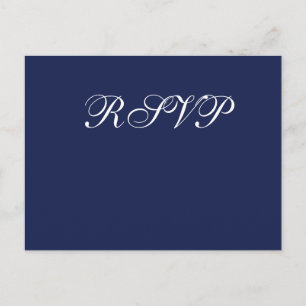 Blue Nautical Wedding RSVP Postkarten