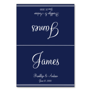 Blue Nautical Wedding Table Cards Sitzkarten Tischnummer