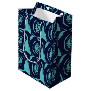 Blue Navy Blue Rose Blume Mittlere Geschenktüte