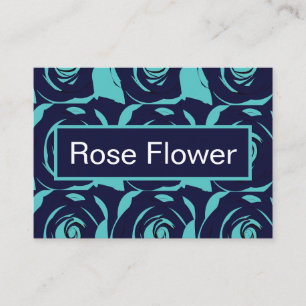 Blue Navy Blue Rose Blume Visitenkarte