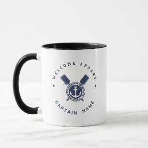 Blue Navy Nautic Anchor Yacht Club Team Nam Tasse