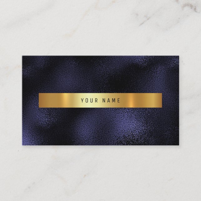 Blue Navy Nautic Gold Vip Ombre Glitzer Visitenkarte (Vorderseite)