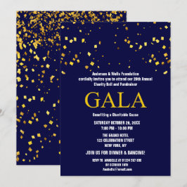 Blue Navy Wohltätigkeit Ball Corporate Fundraising Einladung