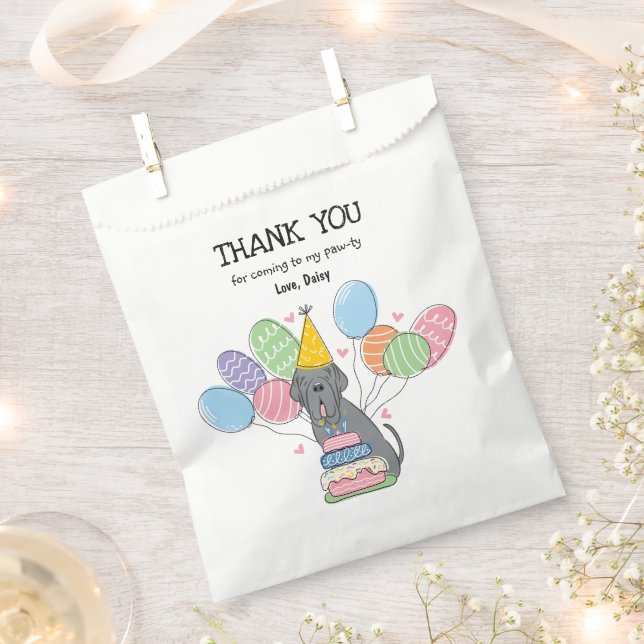 Blue Neapolitan Mastiff Dog Geschenktütchen (Ausgeschnitten)