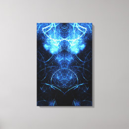 Blue Nebula Energy Fractal Art Leinwanddruck