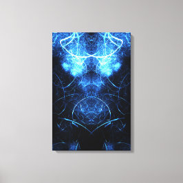 Blue Nebula Energy Fractal Art Leinwanddruck