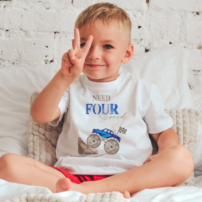 Blue Need Four Speed Monster Truck Shirt (Von Creator hochgeladen)