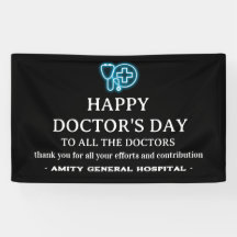 Blue Neon National oder International Doctor Day