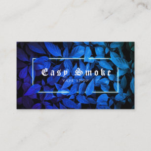 Blue Neon Vape Shop Business Card Visitenkarte