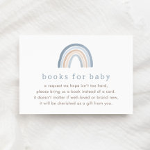 Blue Neutral Boho Regenbogenbücher für Baby