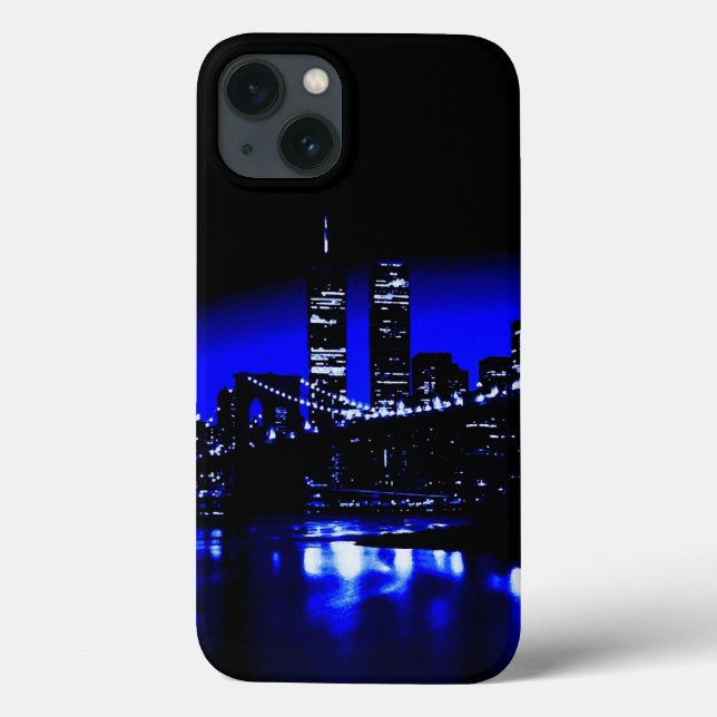 Blue New York City Night Case-Mate iPhone Hülle (Rückseite)