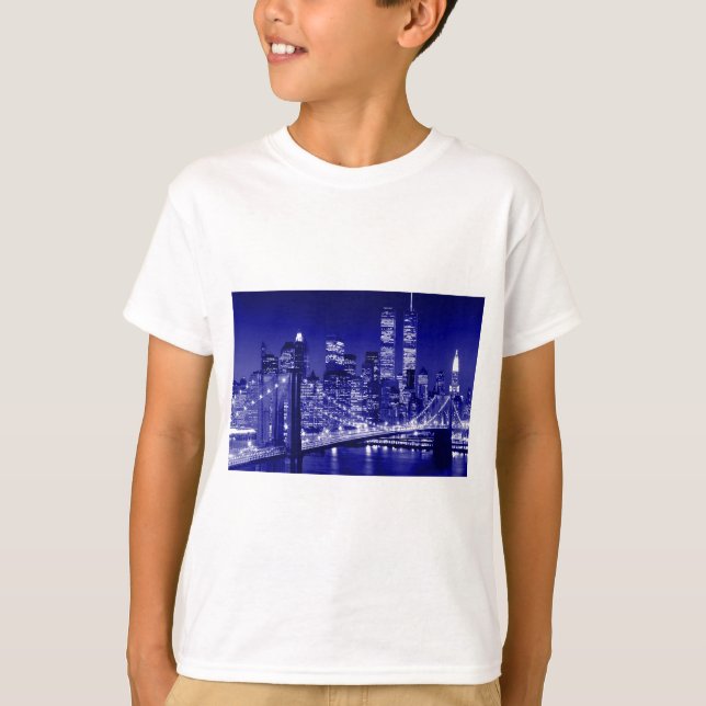 Blue New York City Night T-Shirt (Vorderseite)