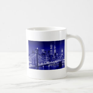 Blue New York City Night Tasse