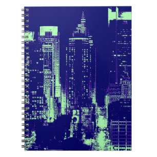 Blue New York City Notizblock