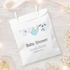 Blue Niedlich Boy Clothesline Baby Dusche Geschenktütchen
