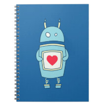 Blue Niedlich Clumsy Robot mit Herz