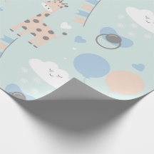 Blue Niedlich Giraffe Baby Duschmuster