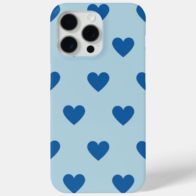 Blue Niedlich Simple Heart Pattern Case-Mate iPhone Hülle (Rückseite)