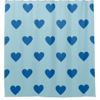 Blue Niedlich Simple Heart Pattern Duschvorhang