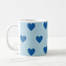 Blue Niedlich Simple Heart Pattern Kaffeetasse