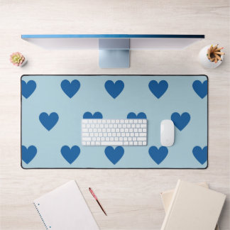 Blue Niedlich Simple Heart Pattern Schreibtischunterlage