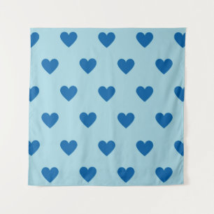 Blue Niedlich Simple Heart Pattern Wandteppich