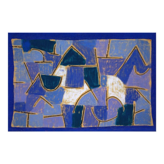 Blue Night von Paul Klee Fotodruck (Vorne)