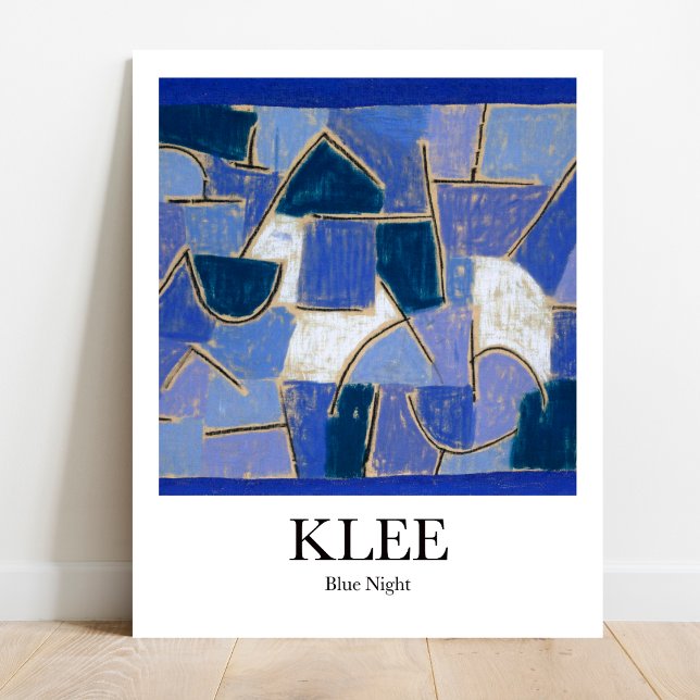 Blue Night von Paul Klee Poster (Klee's masterpiece "Blue Night" on your wall!  Deep color & modern design.)
