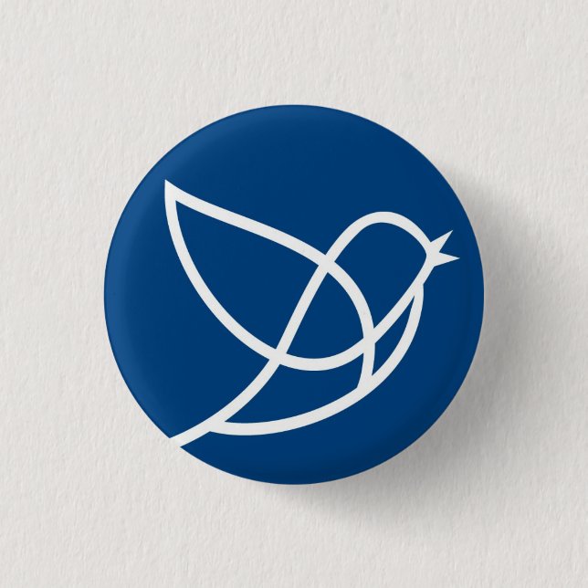 Blue Nightingale Button (Vorderseite)