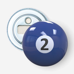 Blue No. 2 Billiard Pool Ball Flaschenöffner