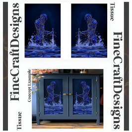 Blue Noble Ritter mit Schwert Decoupage R&L 150 Seidenpapier