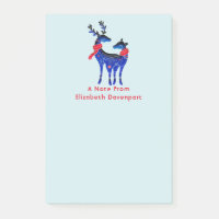 Blue Nordic Christmas Reindeer Pair