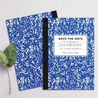 Blue Notebook Lehrer Funny Save the Date Hochzeit
