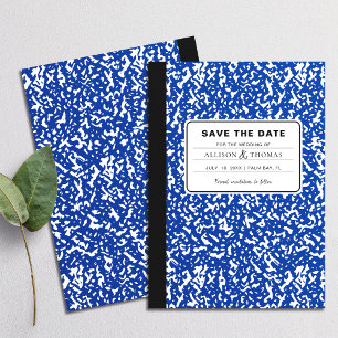 Blue Notebook Lehrer Funny Save the Date Hochzeit Einladung
