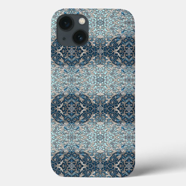 Blue Nouveau Mouse Pad Case-Mate iPhone Hülle (Rückseite)
