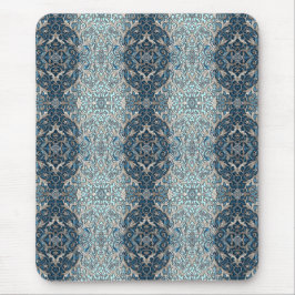 Blue Nouveau Mouse Pad Mousepad
