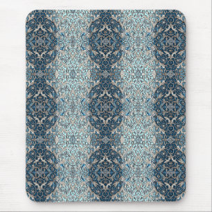Blue Nouveau Mouse Pad Mousepad