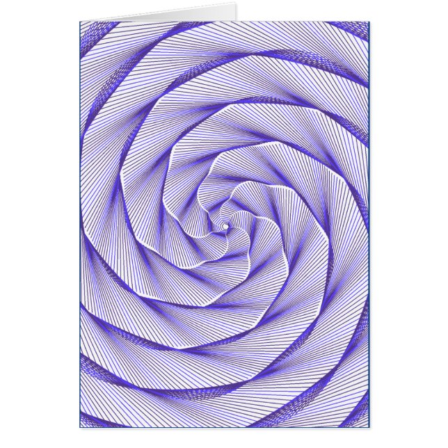 Blue Nucleus Dive Drop Math Swirl Card (Vorne)