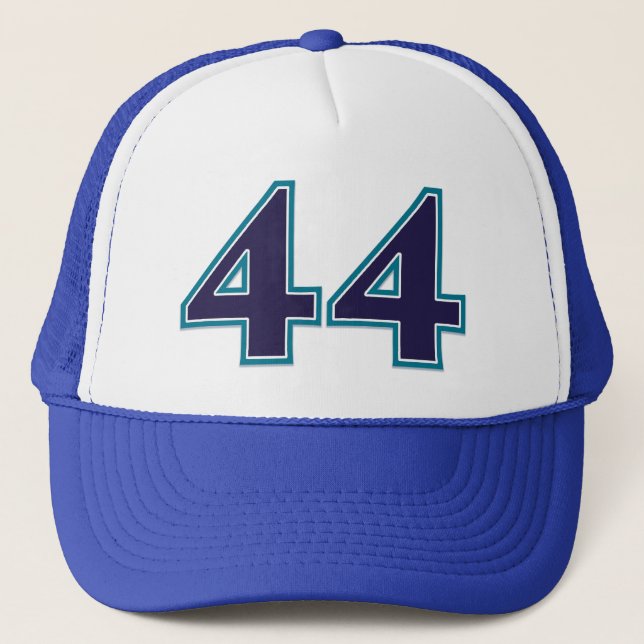 Blue Number 44 Truckerkappe (Vorderseite)