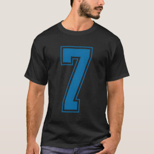 Blue Number 7 Junior Sport Junior Sport gezählt Un T-Shirt