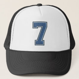 Blue Number 7 Truckerkappe