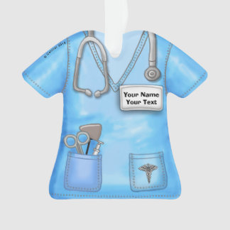 Blue Nurse Medical Pepps Ornament