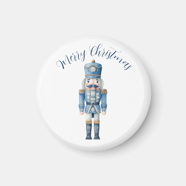 Blue Nutcracker Weihnachten Magnet (Vorne)
