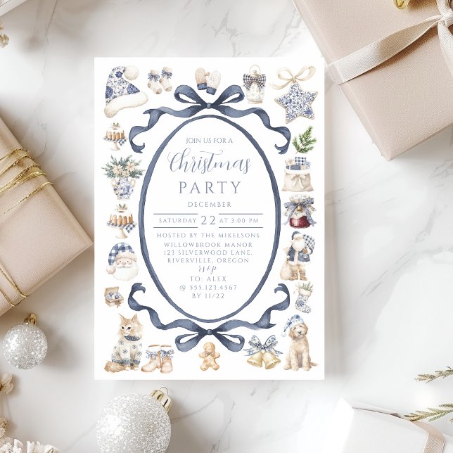Blue Nutcracker Wonderland Christmas Einladung (Von Creator hochgeladen)