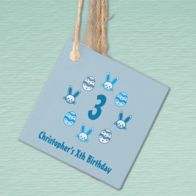 Blue Oaster 3. Geburtstag Geschenkanhänger (Von Creator hochgeladen)