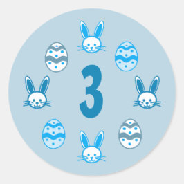 Blue Oaster 3. Geburtstag Runder Aufkleber